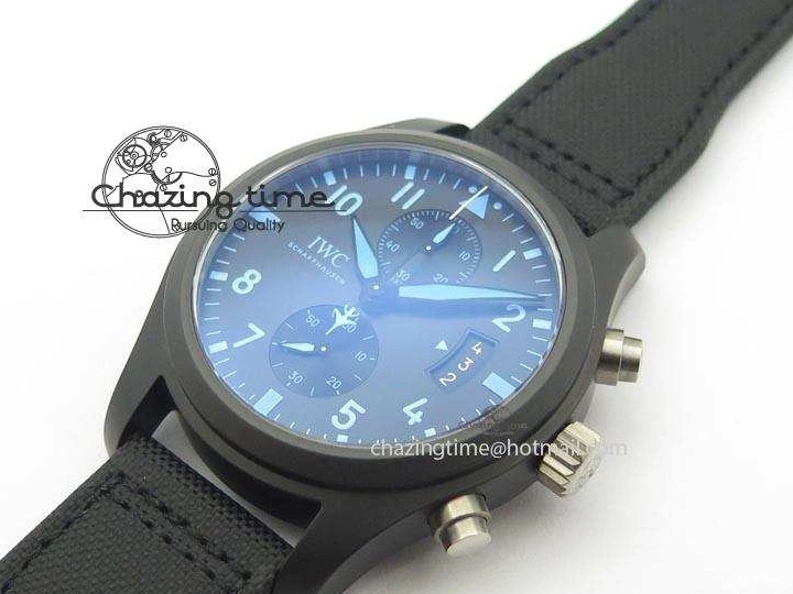 MIROTIME 0706 Pilot Chrono IW388003 Real Ceramic V6F 1:1 Best Edition On Black Nylon Strap A StreetReady 7284